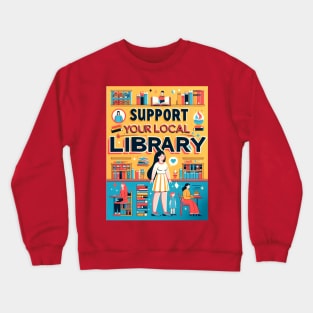 Support your local Library Crewneck Sweatshirt